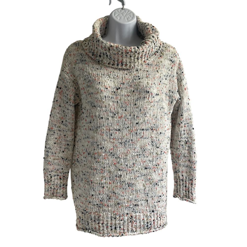 Moon & Madison‎ Speckled Turtleneck Sweater Chunky Knit Cozy Oversized Winter XS